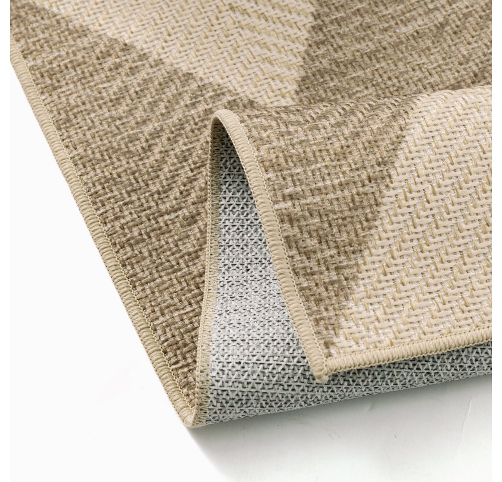 PURECOZY Teppich Juteteppich Innenteppiche Karomuster Modernes Design, Rechteckig, Höhe: 5 mm, 120x180cm Juteteppich Karomuster Innenteppich