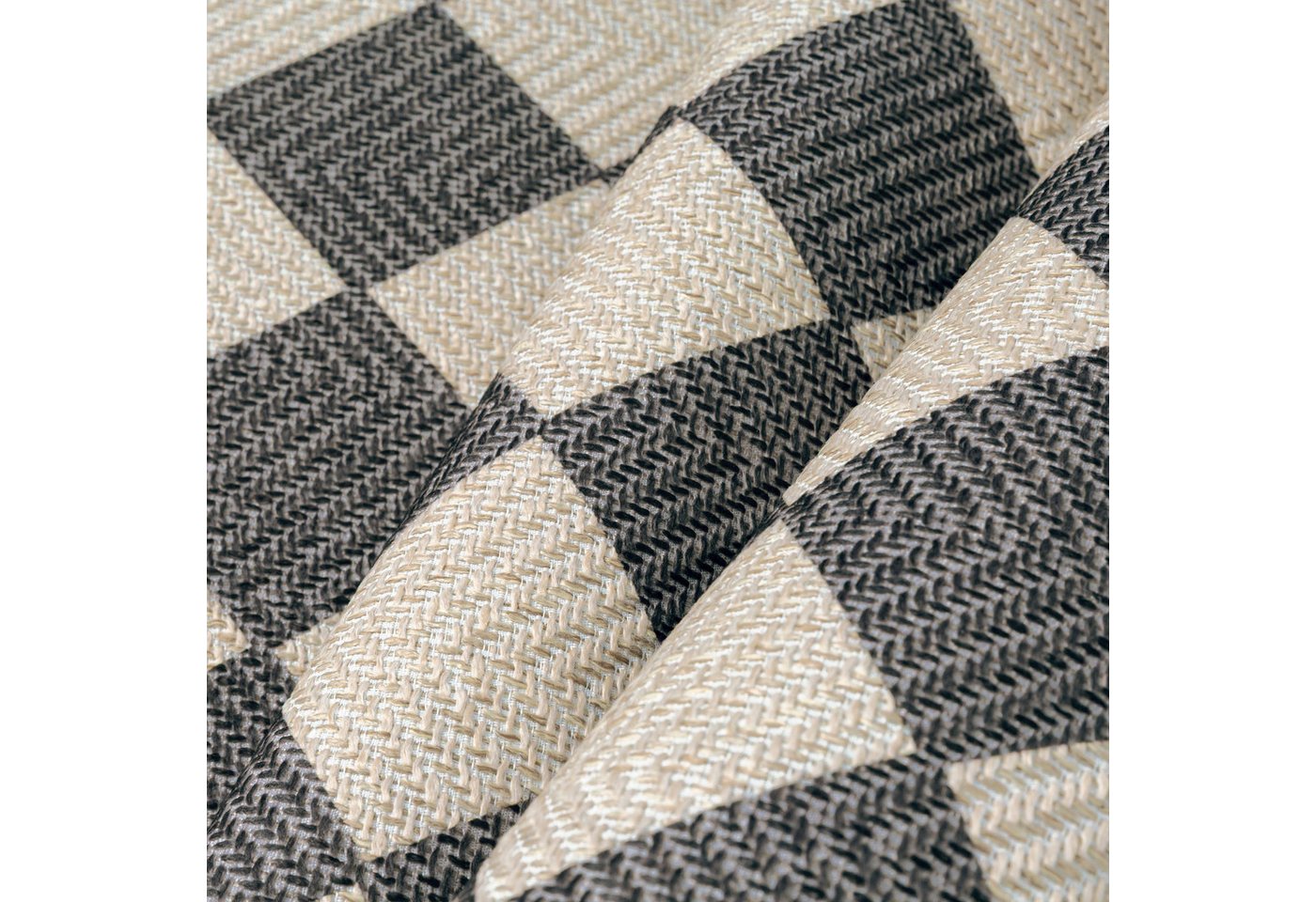PURECOZY Teppich Juteteppich Innenteppiche Karomuster Modernes Design, Rechteckig, Höhe: 5 mm Bild 2