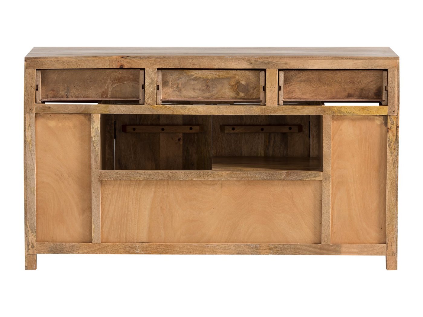 massivum Waschtisch Delhi 130cm aus Echtholz Badezimmer Schrank massiv (1-St)