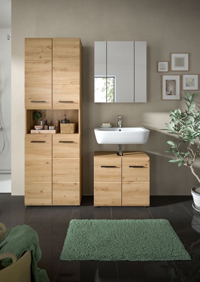 freiraum Badezimmer-Set Ice, in artisan oak - 135x185x30cm (BxHxT) Bild 2