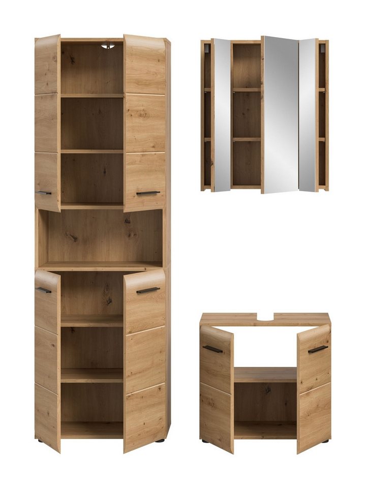 freiraum Badezimmer-Set Ice, in artisan oak - 135x185x30cm (BxHxT) Bild 3