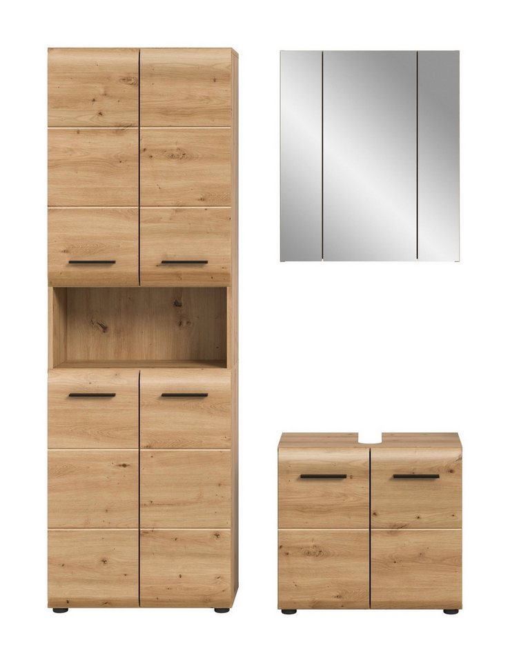freiraum Badezimmer-Set Ice, in artisan oak - 135x185x30cm (BxHxT) Bild 5