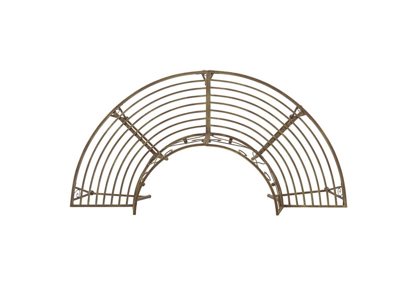 vidaXL Gartenbank Baumbank 4-Sitzanzahl 160 x 80 x 89 cm Stahl Antikbraun (1-St) Bild 3