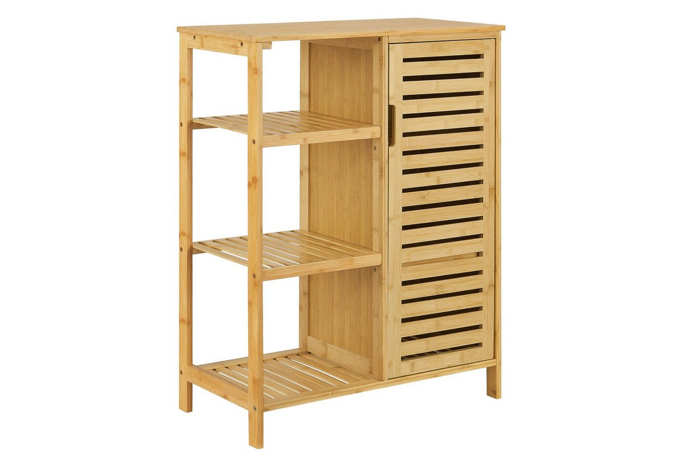 en.casa Badregal, Vetlanda Bambusregal 87x66x33 cm Natur Bild 2