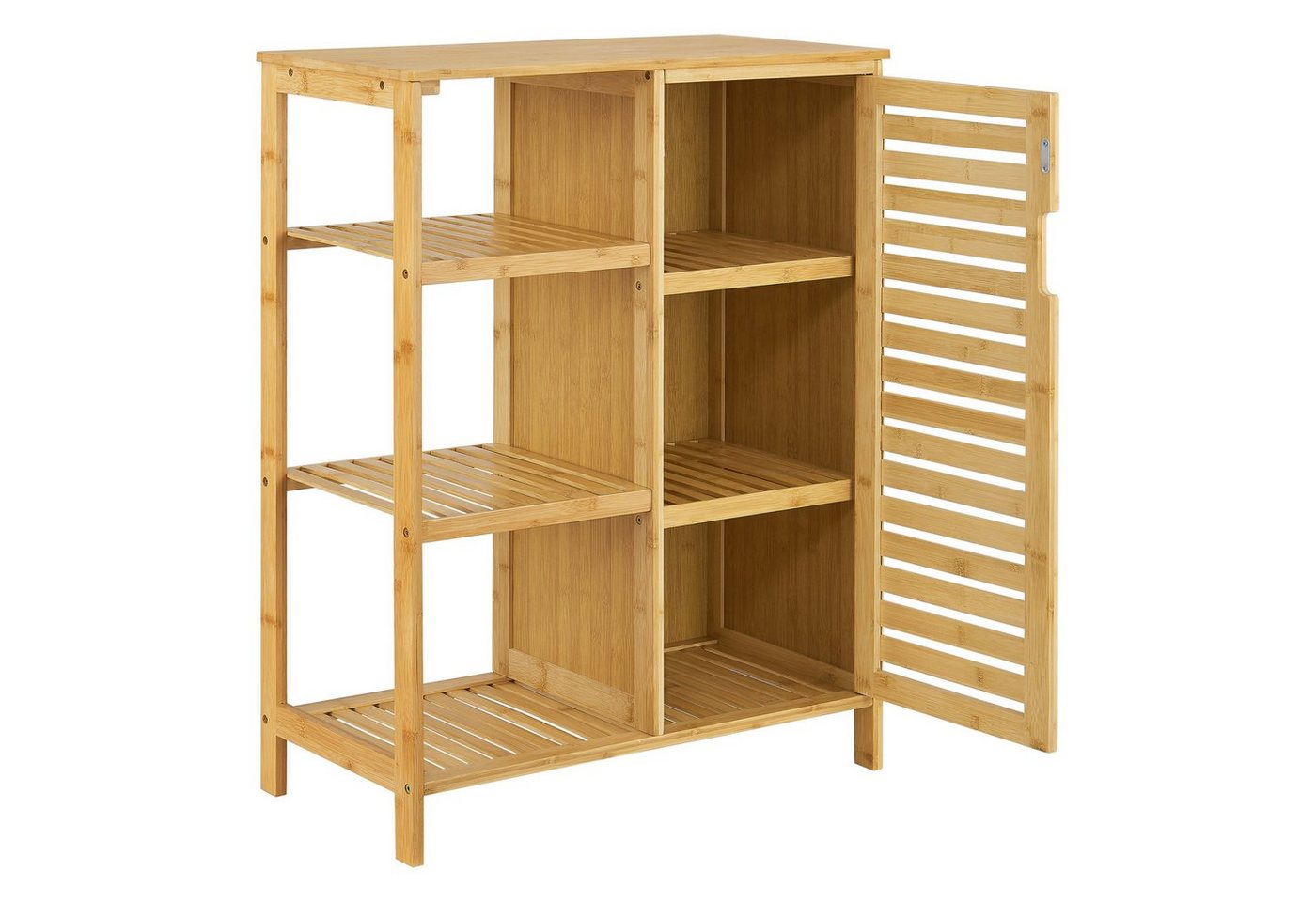 en.casa Badregal, Vetlanda Bambusregal 87x66x33 cm Natur Bild 4