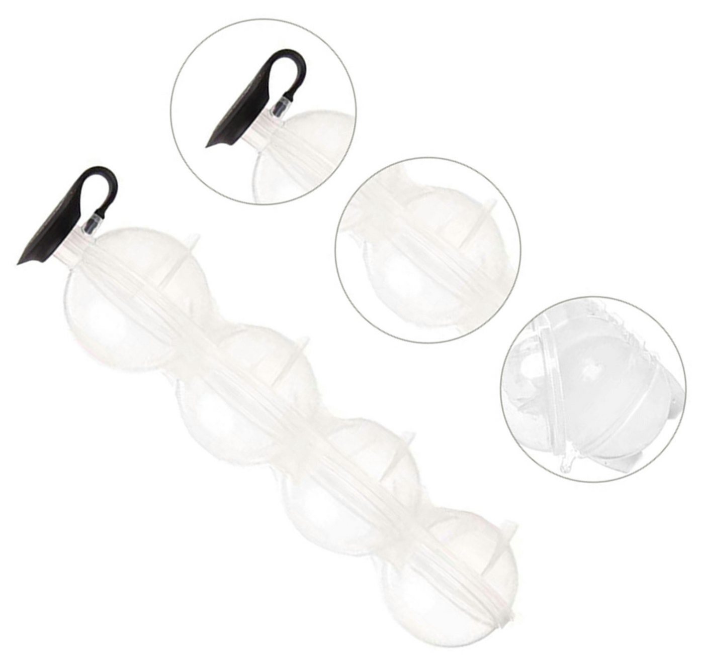 WS-Trend Eiswürfelform XL Eiskugel Eiswürfelform Eiswürfelbehälter4 Kammern - 5 cm Kugel, (1-tlg) Bild 4
