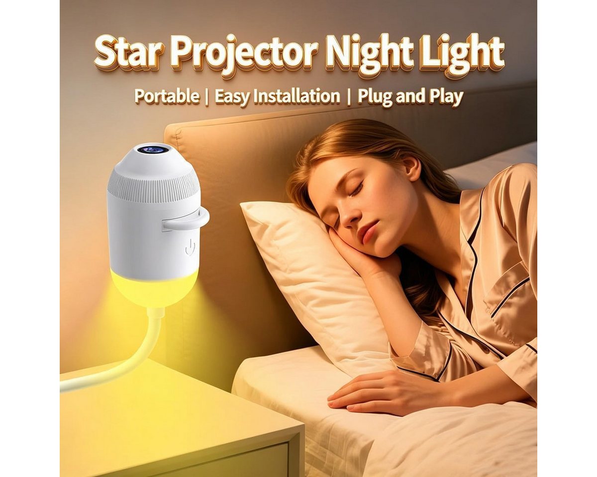 FELIXLEO LED-Sternenhimmel 5D Hologramm Sternprojektor USB Galaxie Mond Nachtlicht 3 Filme Bild 4