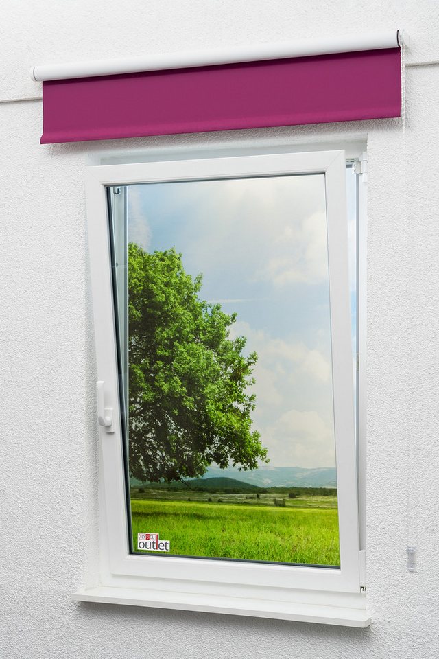 Verdunklungsrollo Verdunkelungsrollo Dunkelmagenta, LYSEL®, abdunkelnd, HxB 190x152.5cm Bild 4