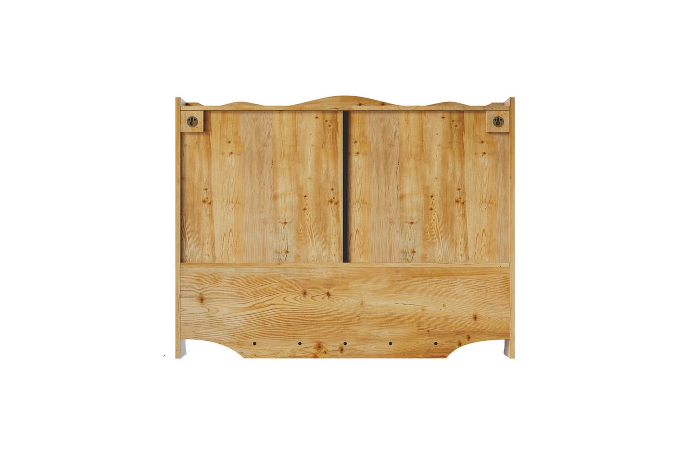 TavilaEcon Wandhängeschrank mit Glastüren & beweglichem Regal für Küche & Badezimmer, retro, 4 Drehtüren & 5 Haken, 100×20×80cm, Natur