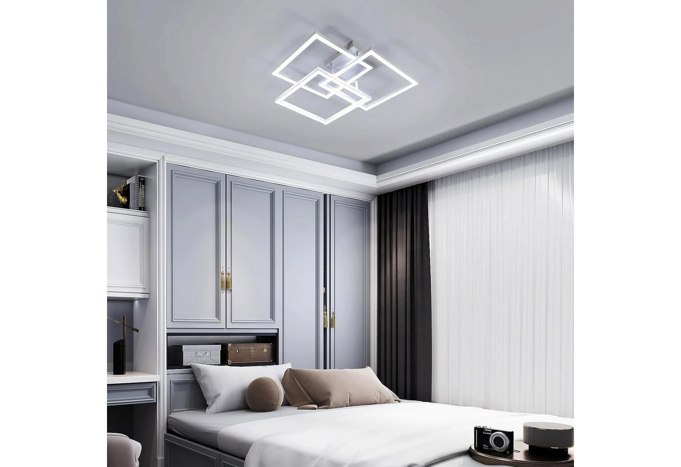 Riserva Deckenleuchten LED Deckenleuchte dimmbar 40W mit Fernbedienung Wohnzimmer Bild 4