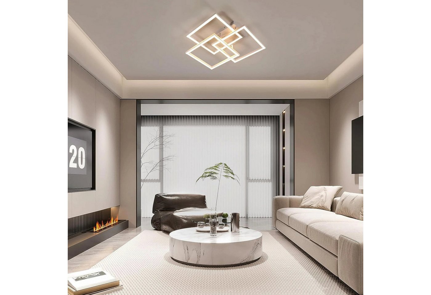 Riserva Deckenleuchten LED Deckenleuchte dimmbar 40W mit Fernbedienung Wohnzimmer Bild 5