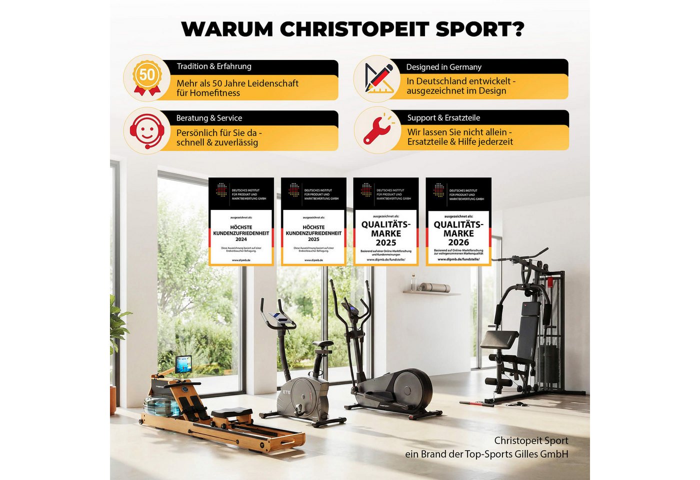 Christopeit Sport® Ergometer EM 8000 (Kinomap App kompatibel), 150 kg max. Benutzergewicht, Fahrrad, 32 Widerstandsstufen Bild 3
