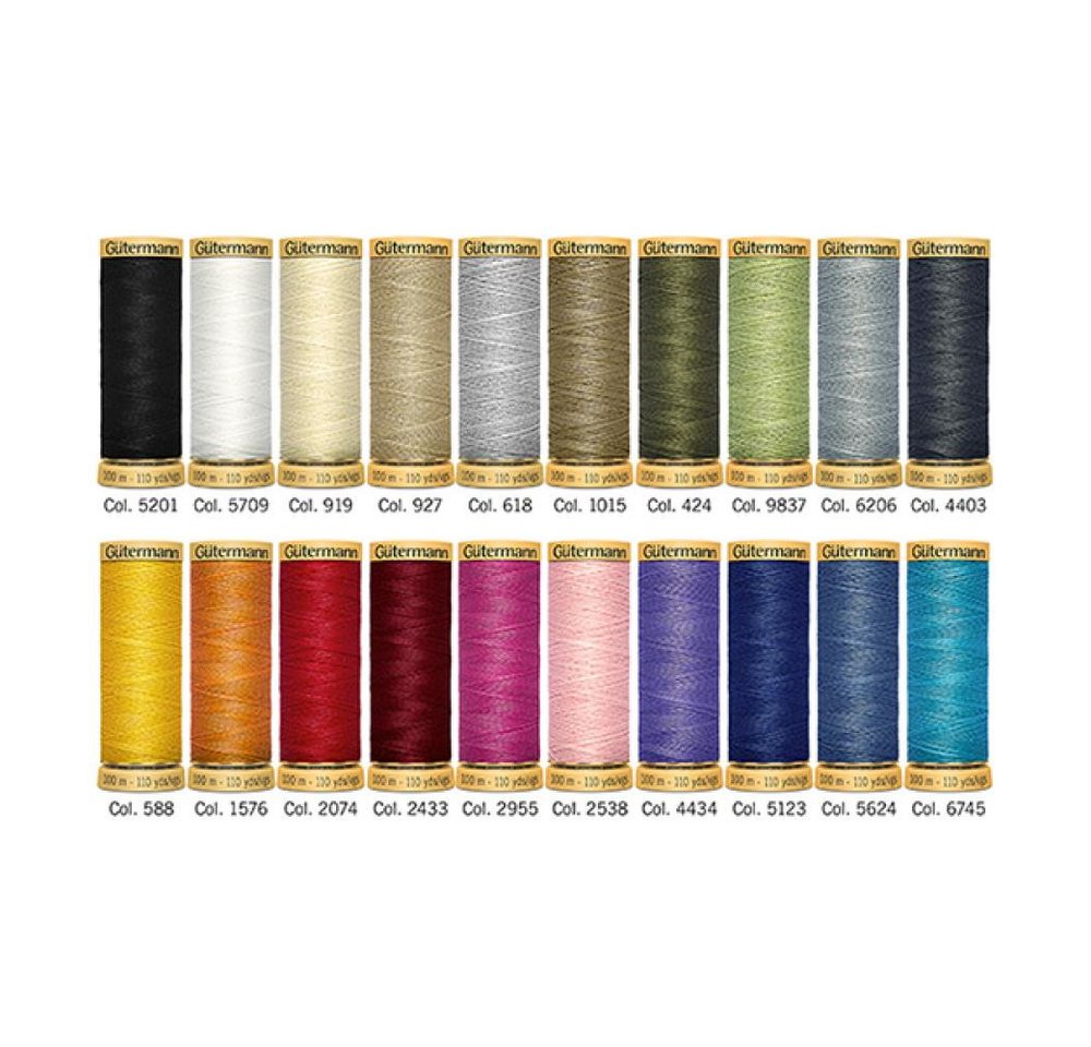 Gütermann Gütermann Nähfaden-Set Baumwolle 20x100m Col.1 Nähgarn