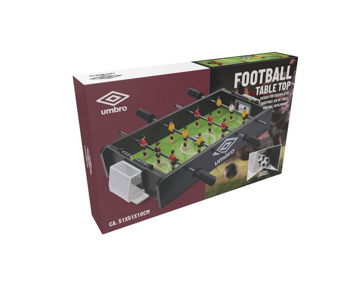 Umbro Tischfußballspiel Umbro Mini Tischkicker - Kickertisch mit 12 Spielern