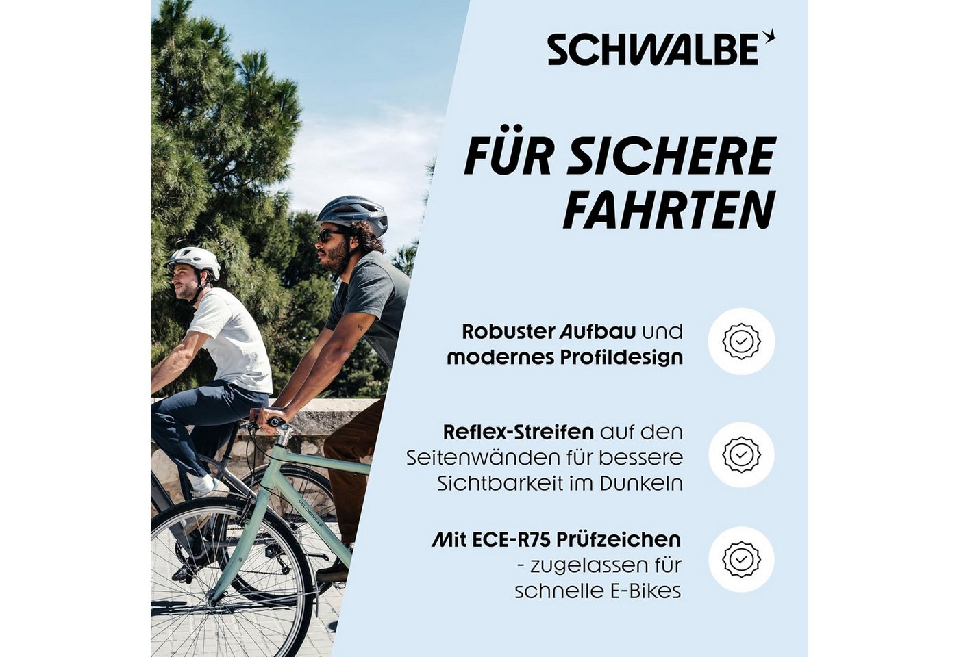 Schwalbe Fahrradschlauch 2x Schwalbe Marathon Plus TOUR 28" x 1,75" Reifen, Schläuche AV17 Set Bild 4