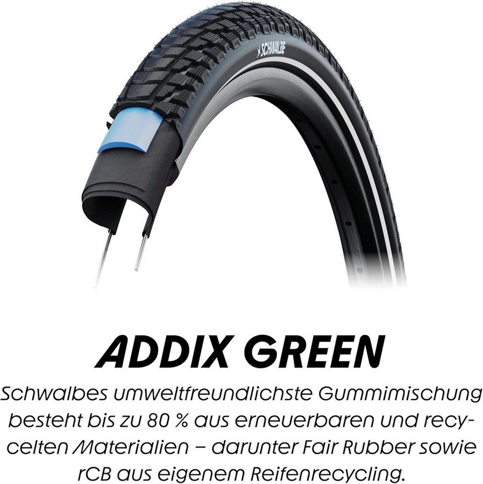 Schwalbe Fahrradschlauch 2x Schwalbe Marathon Plus TOUR 28" x 1,75" Reifen, Schläuche AV17 Set Bild 5
