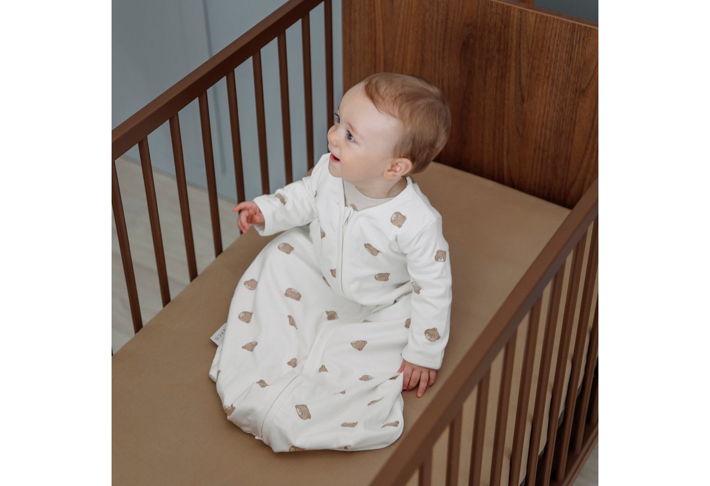 Meyco Baby Babyschlafsack Bear Multicolor (1 tlg), 80cm