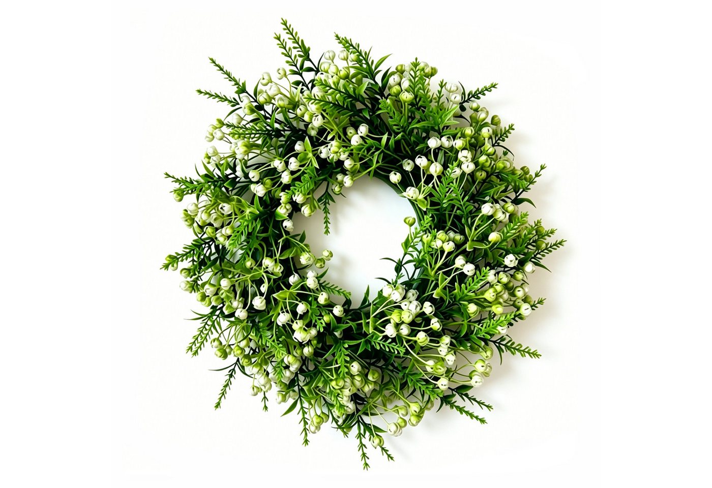 Diwzbyn Dekokranz 35 cm Frühlingskranz mit Schleierkraut, dekorativer künstlicher Blumenkranz, Frühlings-Türkranz Bild 5