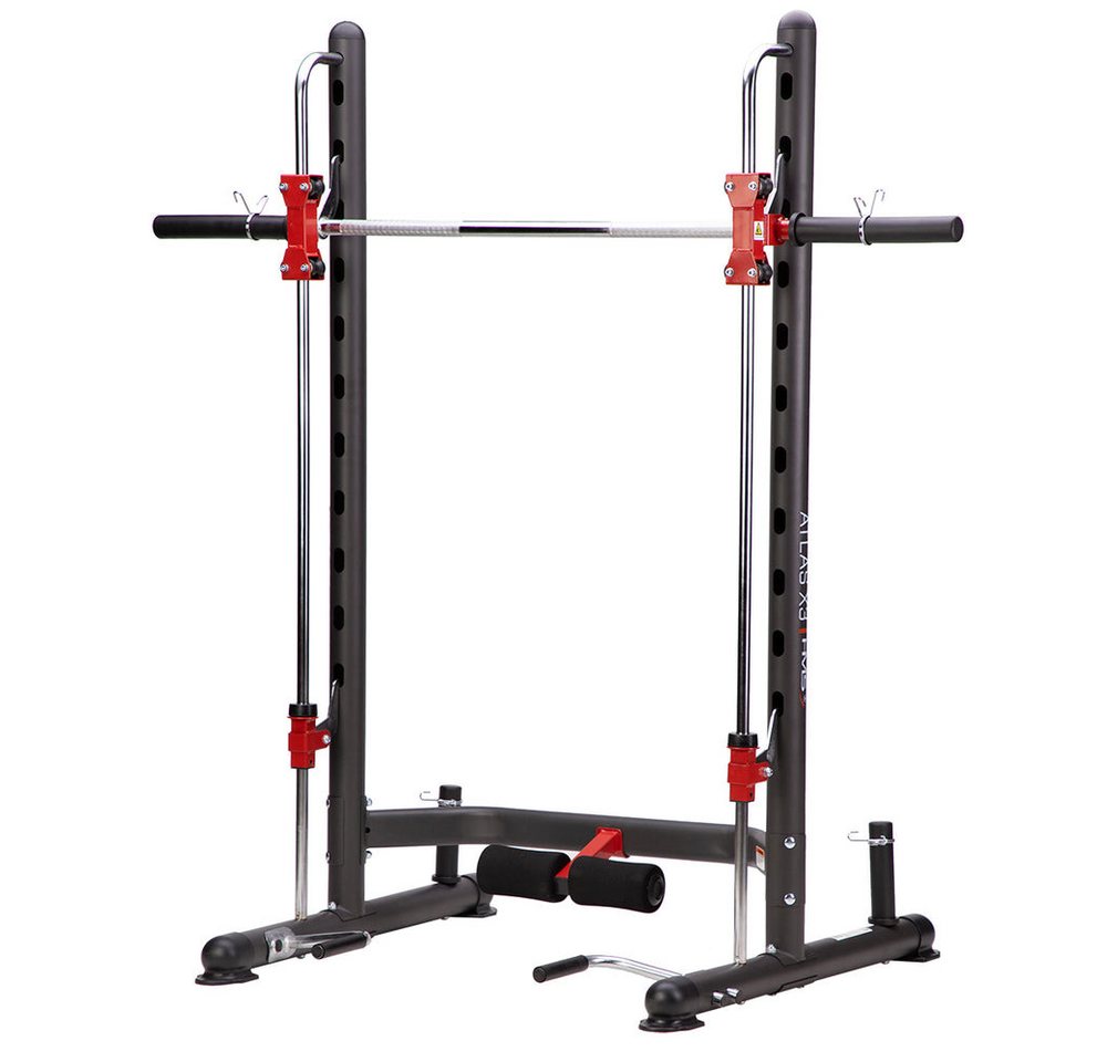 HMS Multipresse Kraftstation Smithmaschine Krafttrainer, (Spar-Set, 1-tlg., 112 x 117 cm stabil), Smith-Maschine, Liegestützgriffe, Beinmodul, bis 136 kg Bild 3