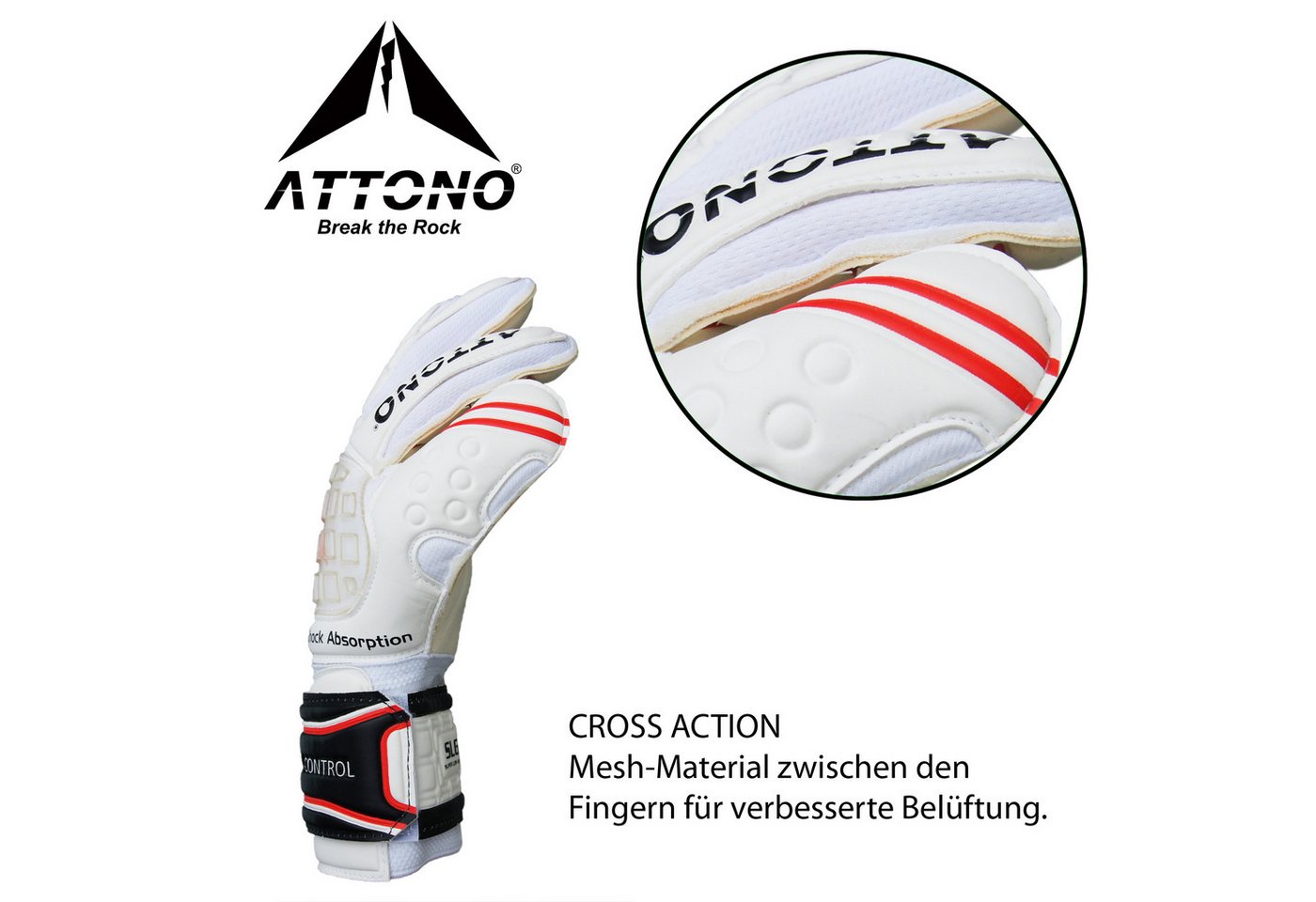 ATTONO Torwarthandschuhe ATTONO Profi Torwarthandschuhe „Full Control“ Torwart Handschuhe Bild 5