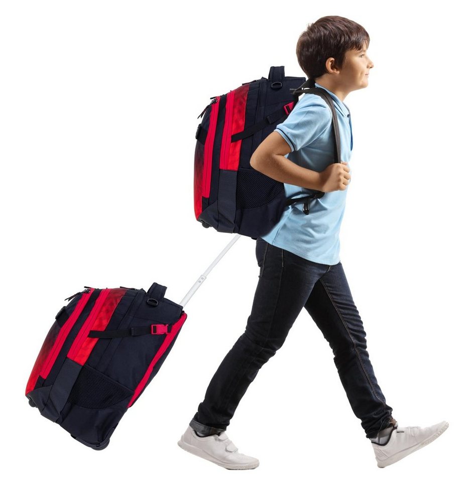 ELEPHANT Schulrucksack Trolley Hero Signature Schultrolley, Rucksacktrolley Schule Rucksack Rollen 3 Fächer Daypack Trolly Bild 2
