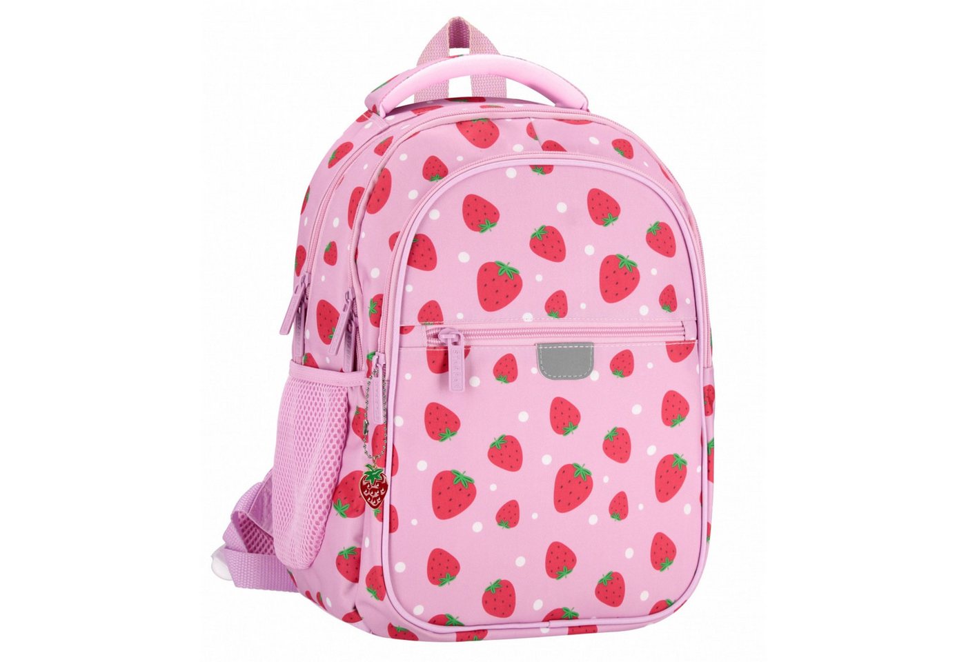 Sarcia.eu Schulrucksack Rosa, verstärkter Schulrucksack für Mädchen, 3 Fächer, Reflektoren