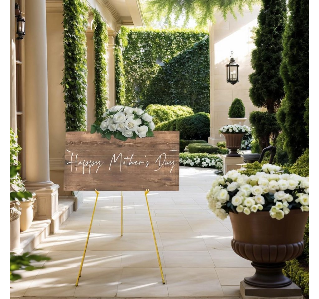 FANNOU Staffelei Tragbare, ausgewählter Ständer für Hochzeitsschilder, verstellbar, 168cm hoch, Metall-Poster-Staffelei für Präsentation,Hochzeit,Malerei Bild 2