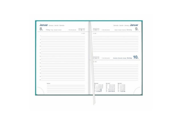 HEYE Taschenkalender Tages-Cheftimer A6, petrol 2027