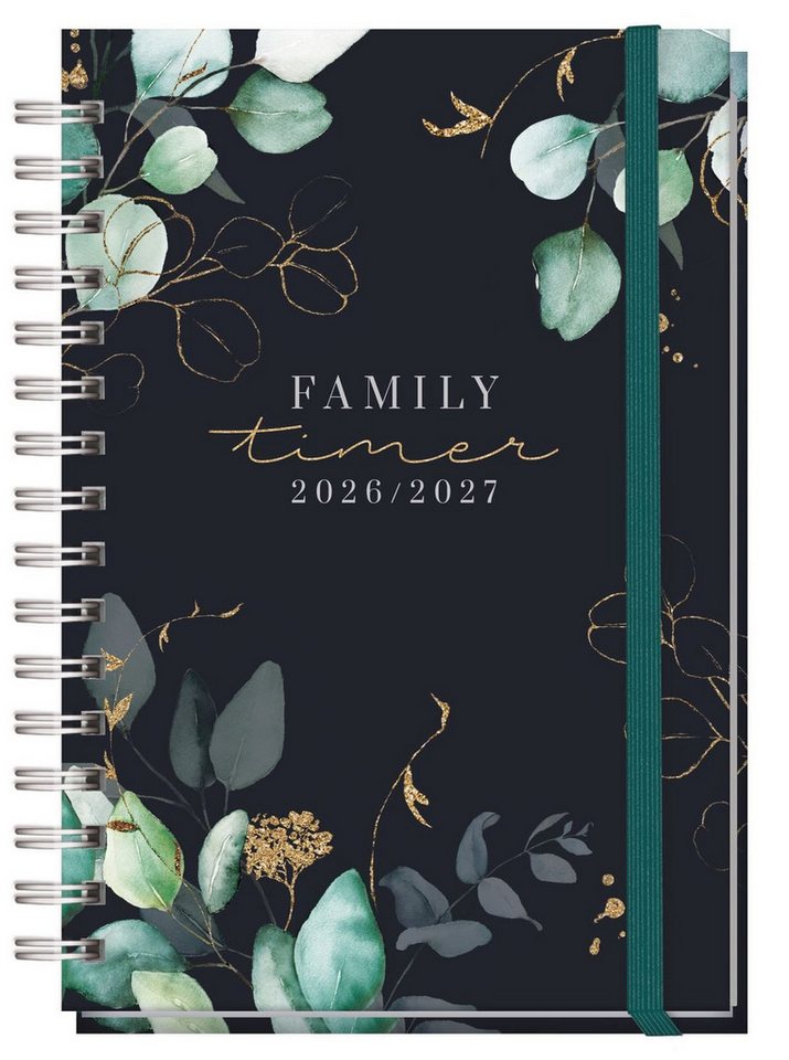 Buchkalender Family-Timer 26/27 17 Monate [Mondscheinblüten] EM