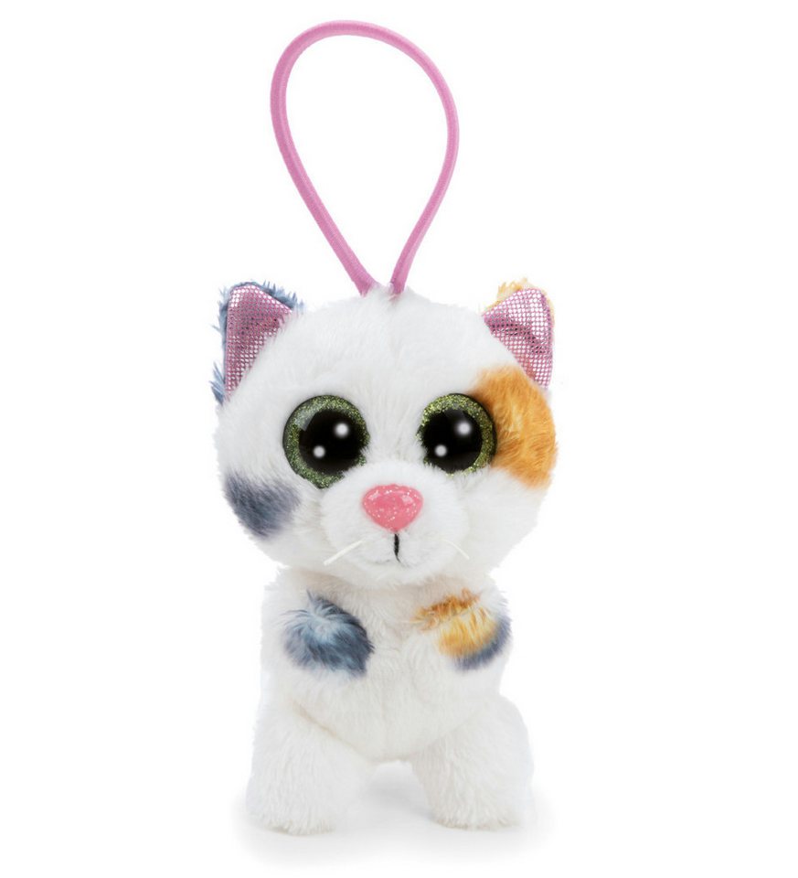Nici Schultüte Glubschis Kuscheltier Anhänger 9cm Katze Calli Malli Schlüsselanhänger, als Back to School Geschenk, mit großen Glitzeraugen im Schulranzen Bild 2