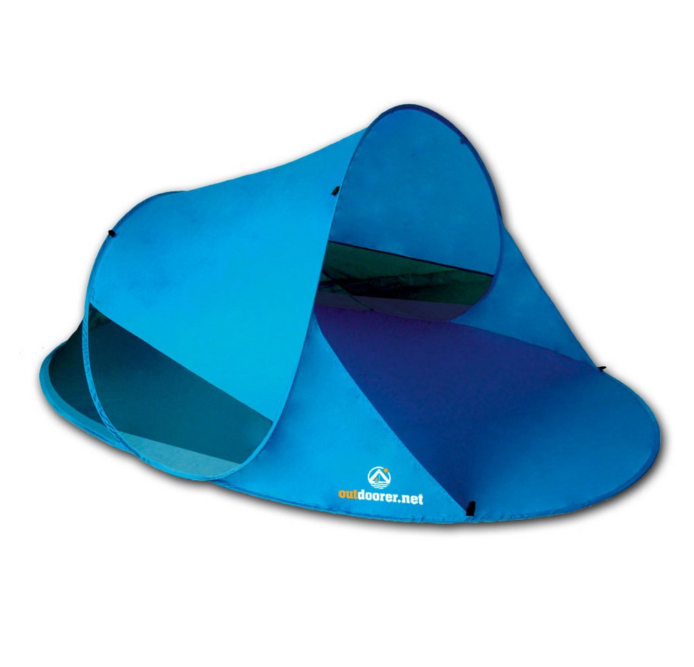 outdoorer Strandmuschel selbstaufbauend Zack II blau, UV 60, Pop-up, für 2 Personen Bild 2
