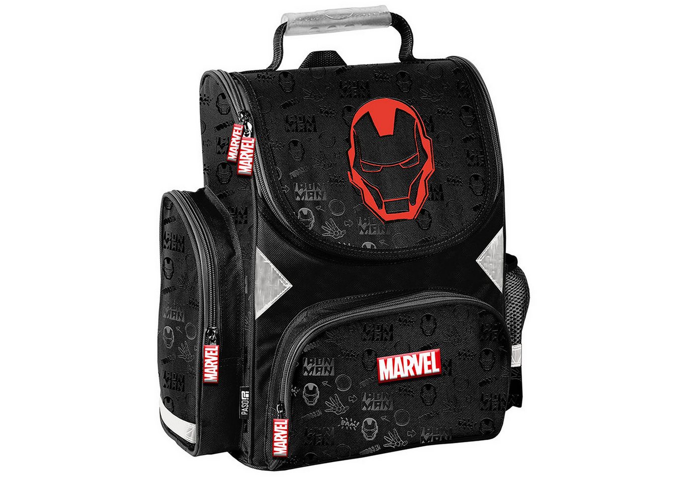PASO Schulrucksack (Schulset, 5-tlg), Iron Man, 5-tlg. Set, Schwarz Bild 2