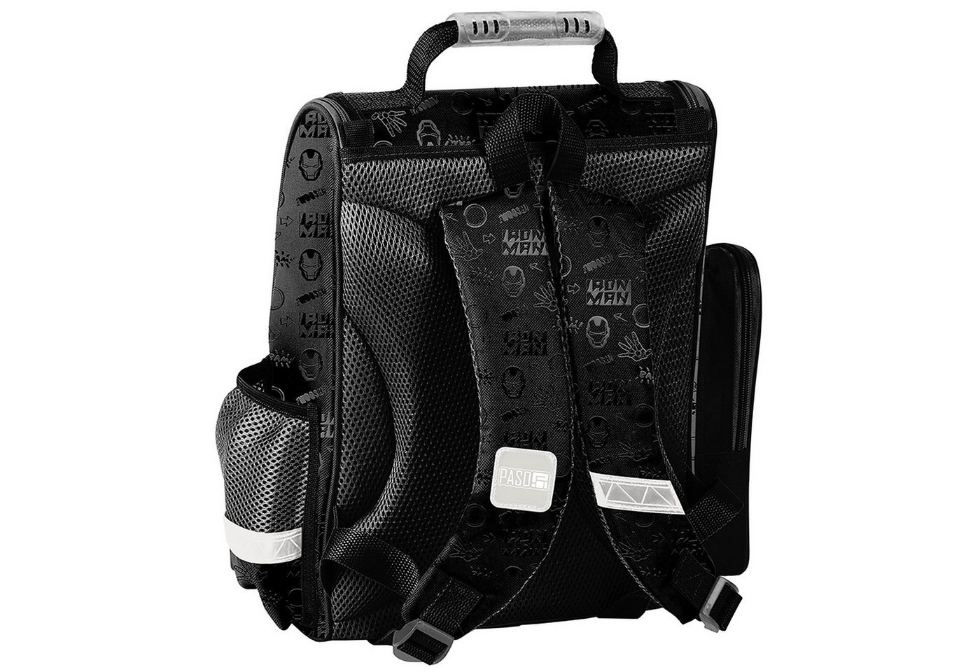 PASO Schulrucksack (Schulset, 5-tlg), Iron Man, 5-tlg. Set, Schwarz Bild 3