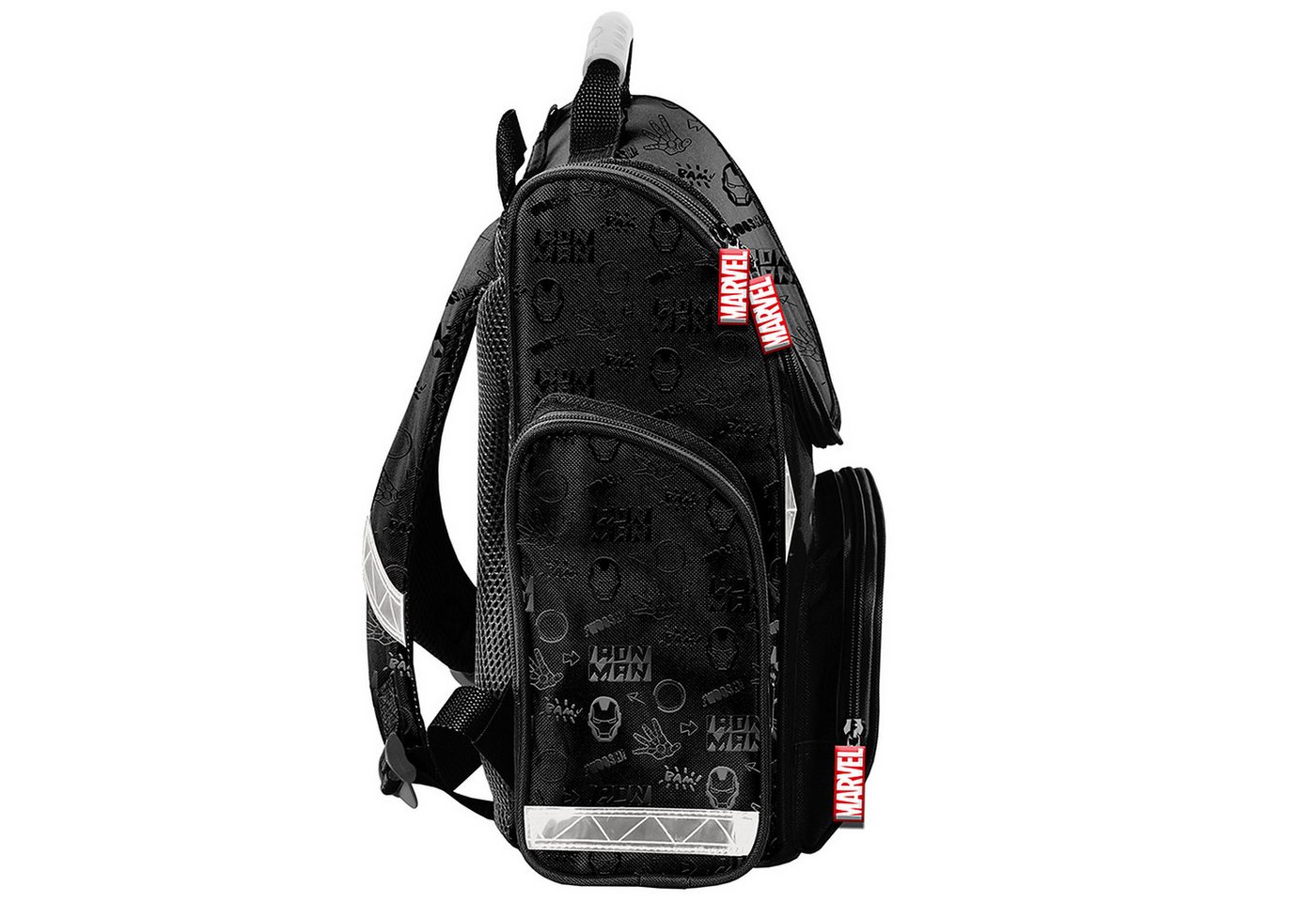 PASO Schulrucksack (Schulset, 5-tlg), Iron Man, 5-tlg. Set, Schwarz Bild 4