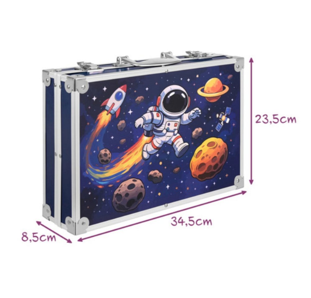 MAALEO Malstift Maaleo Malset Kinder Malkoffer Astronaut 145 Teile mit Stiften und Far