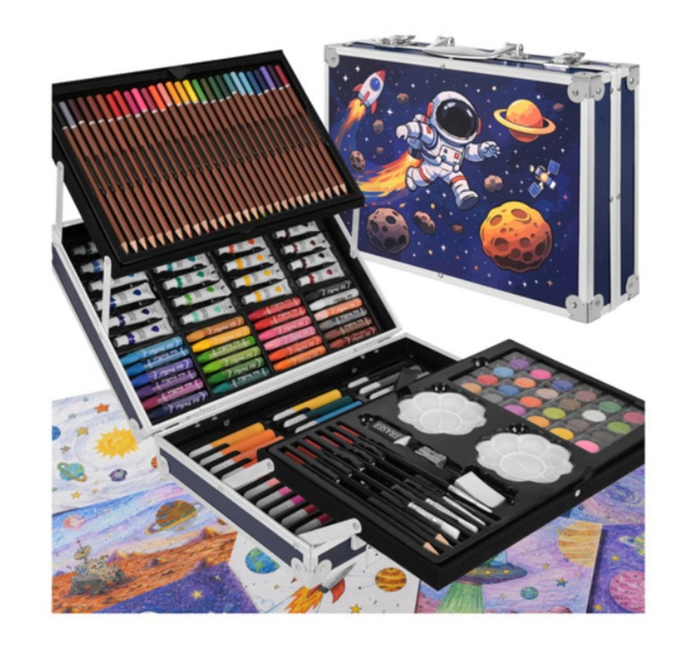 MAALEO Malstift Maaleo Malset Kinder Malkoffer Astronaut 145 Teile mit Stiften und Far Bild 2
