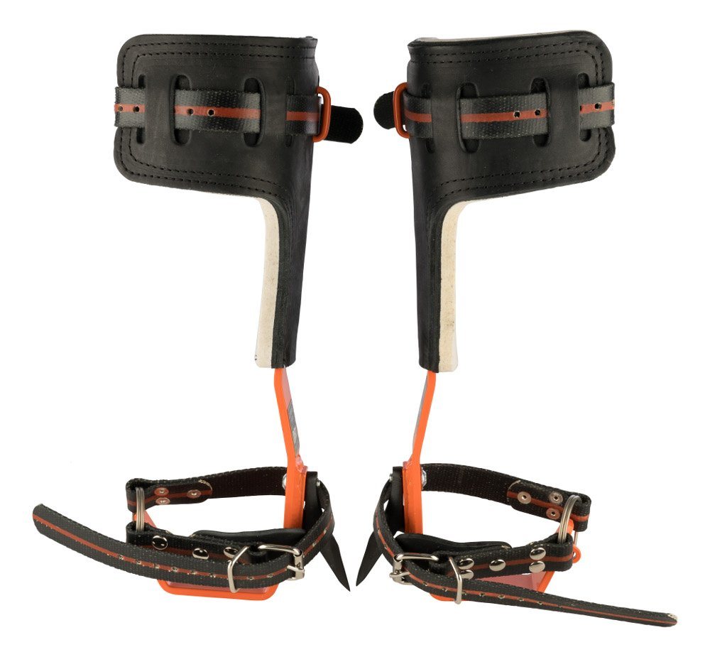 TreeUp Klettergurt Stahl-Steigeisen DR-1.0 Neon Orange Baumsteigeisen Kletterzubehör Bild 2