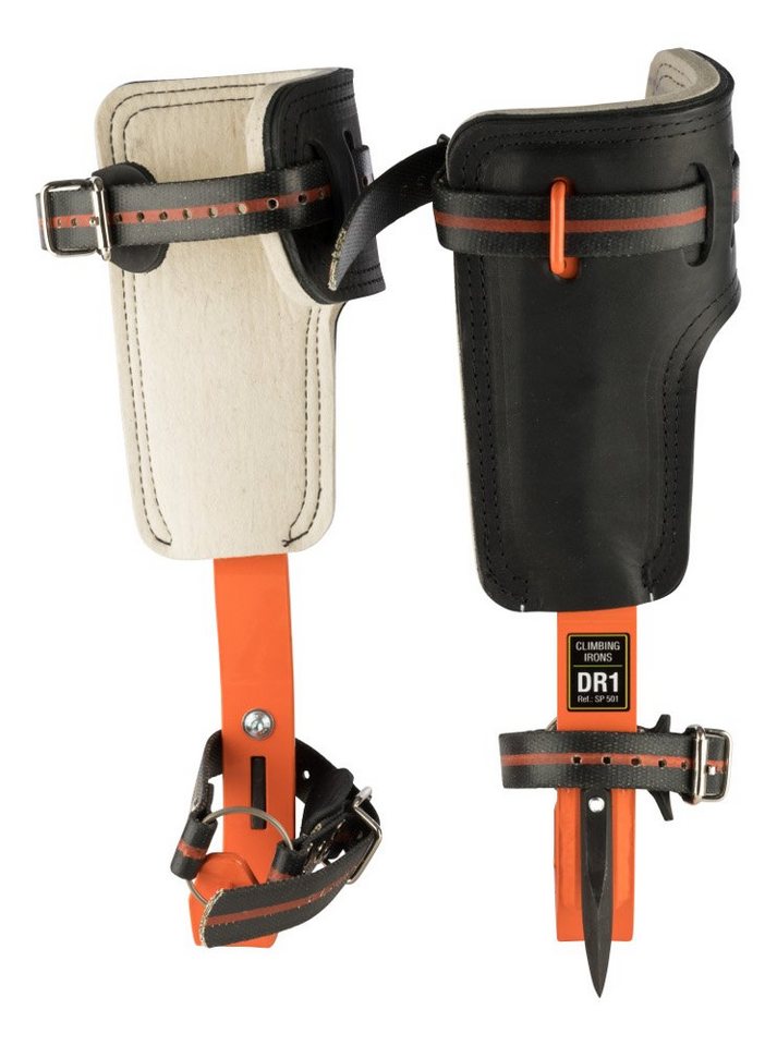 TreeUp Klettergurt Stahl-Steigeisen DR-1.0 Neon Orange Baumsteigeisen Kletterzubehör Bild 4