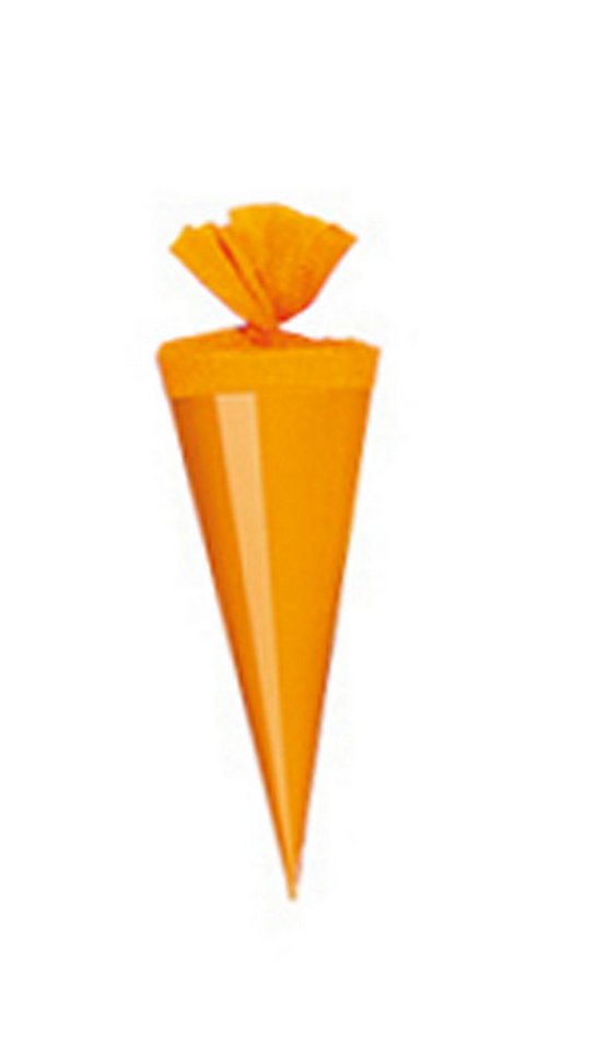 Livepac Office Schultüte Bastel Schultüte / Länge: 35cm / rund / Farbe: glanzlackiert orange