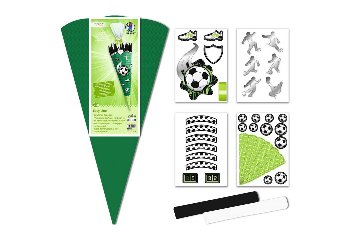 Ursus - Ludwig Bähr Schultüte Ursus Schultüten Bastelset EASY LINE "FUßBALLSPIEL" 68cm Bild 2