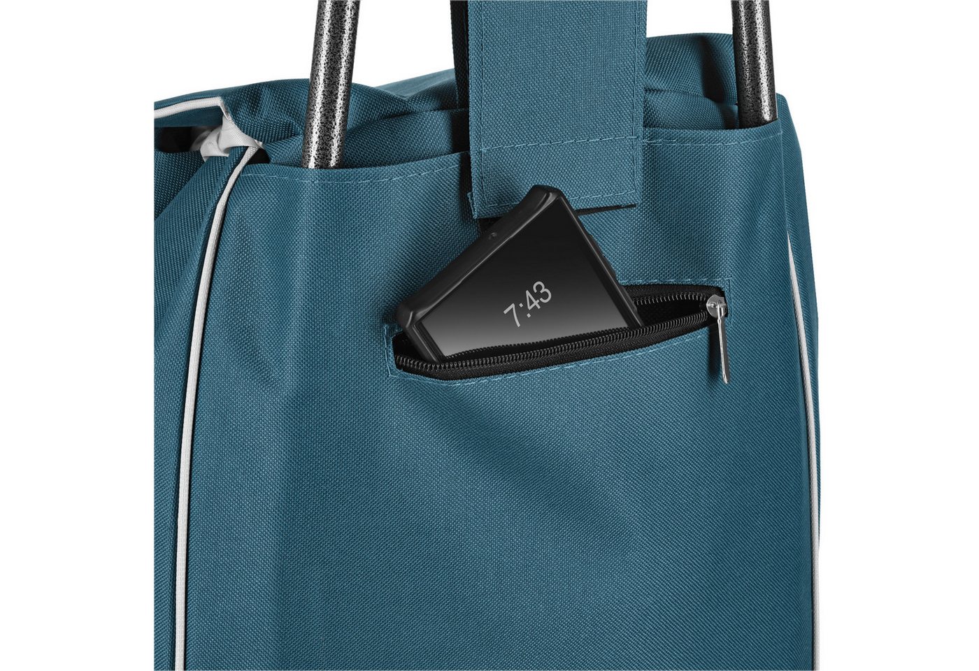 NILS CAMP Einkaufstrolley Isolierter Handwagen faltbarer Einkaufsshopper 40L Einkaufswagen, Thermofach für frische Lebensmittel Bild 4