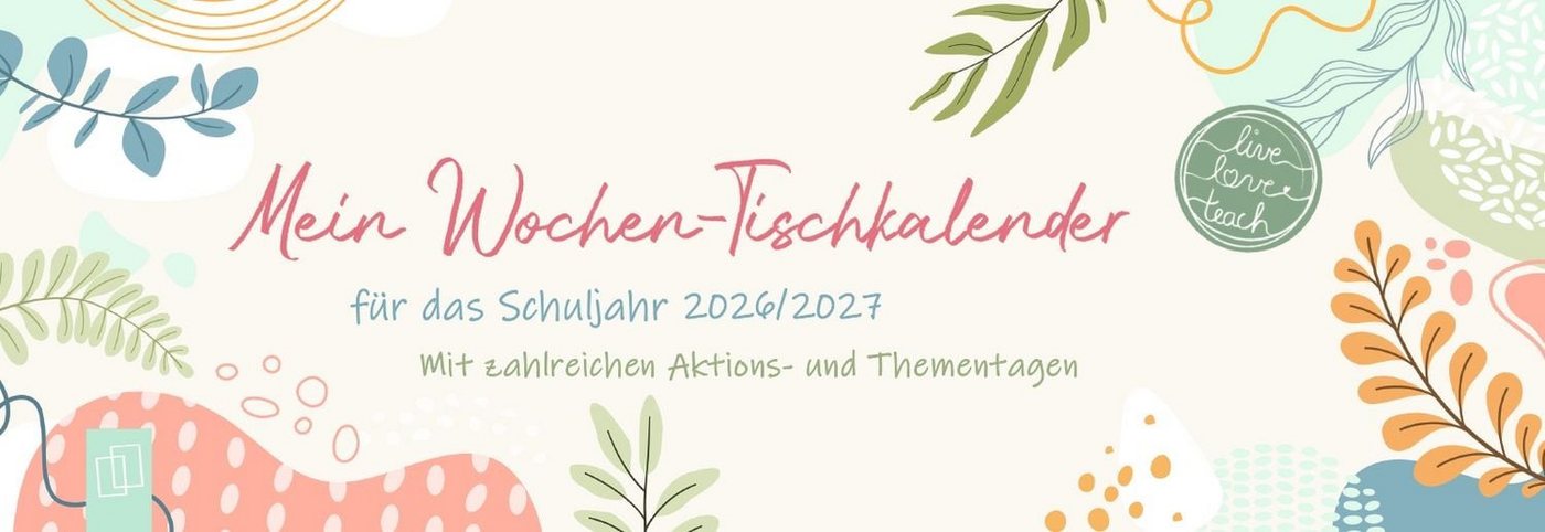 Verlag an der Ruhr Tischkalender Mein Wochen-Tischkalender für das Schuljahr 2026/2027