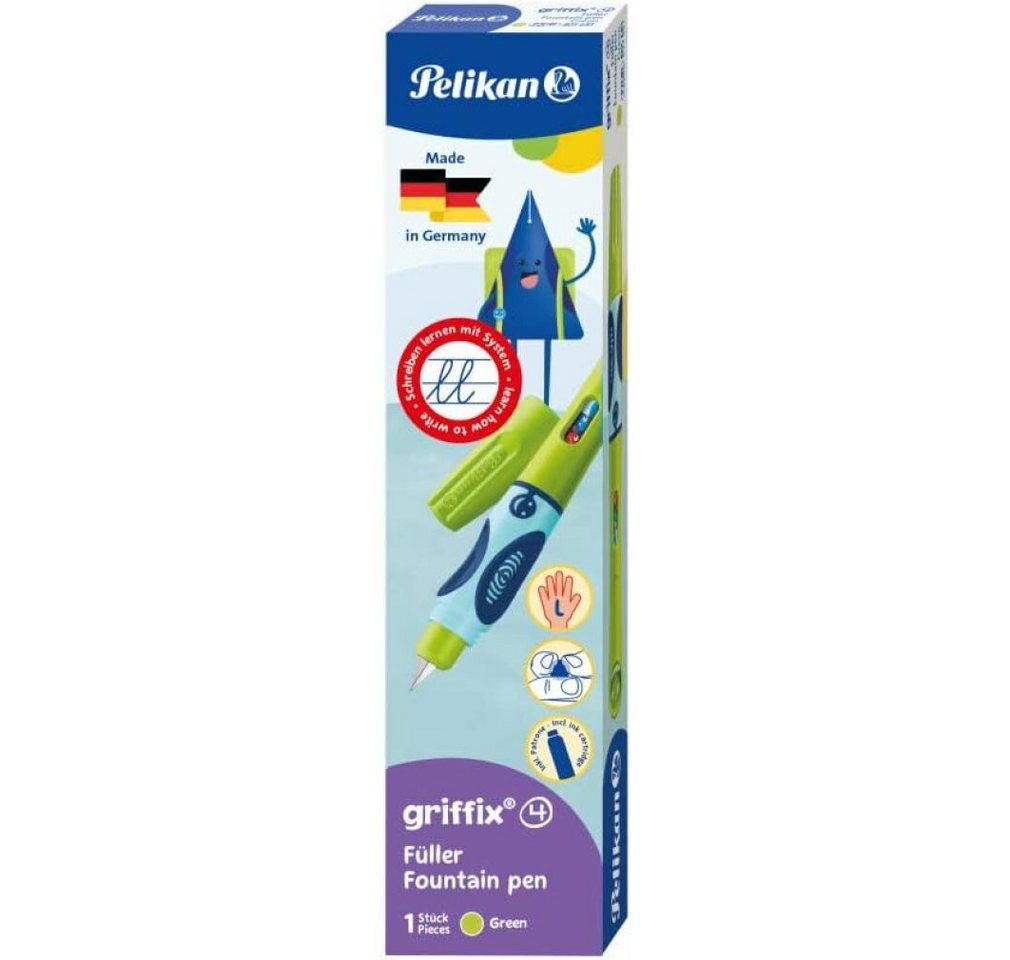 Pelikan Füllfederhalter Füller Griffix Linkshänder grün Faltschachtel