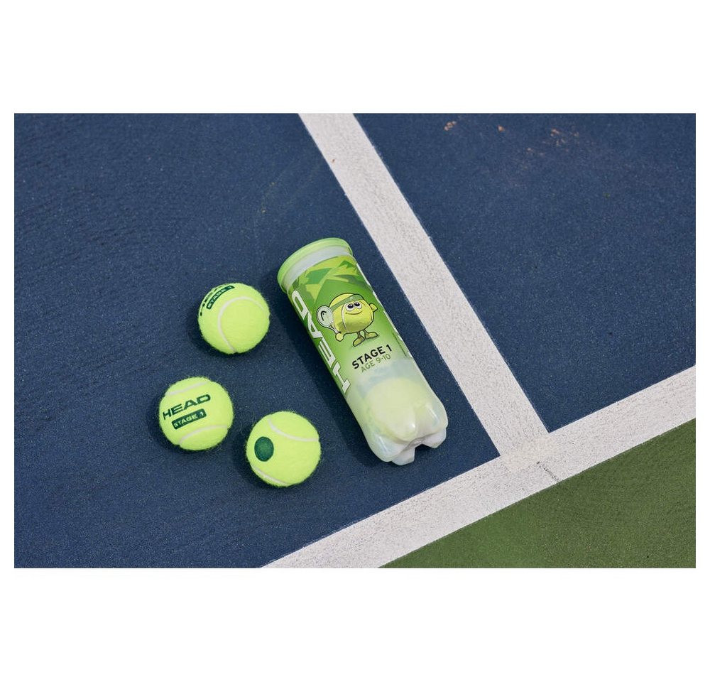 Head Tennisball Methodikbälle Stage 1 Punkt gelb/grün Dose 3er Bild 3