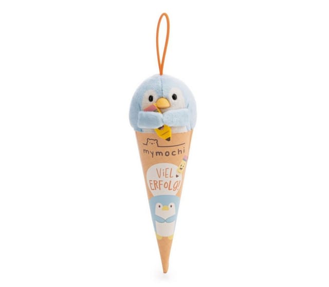 Nici Schultüte mymochi Schlüsselanhänger Pinguin Waddle 8cm mit Bleistift Kuscheltier, als Back to School Geschenk Anhänger, mit kleinem Zubehör moodie
