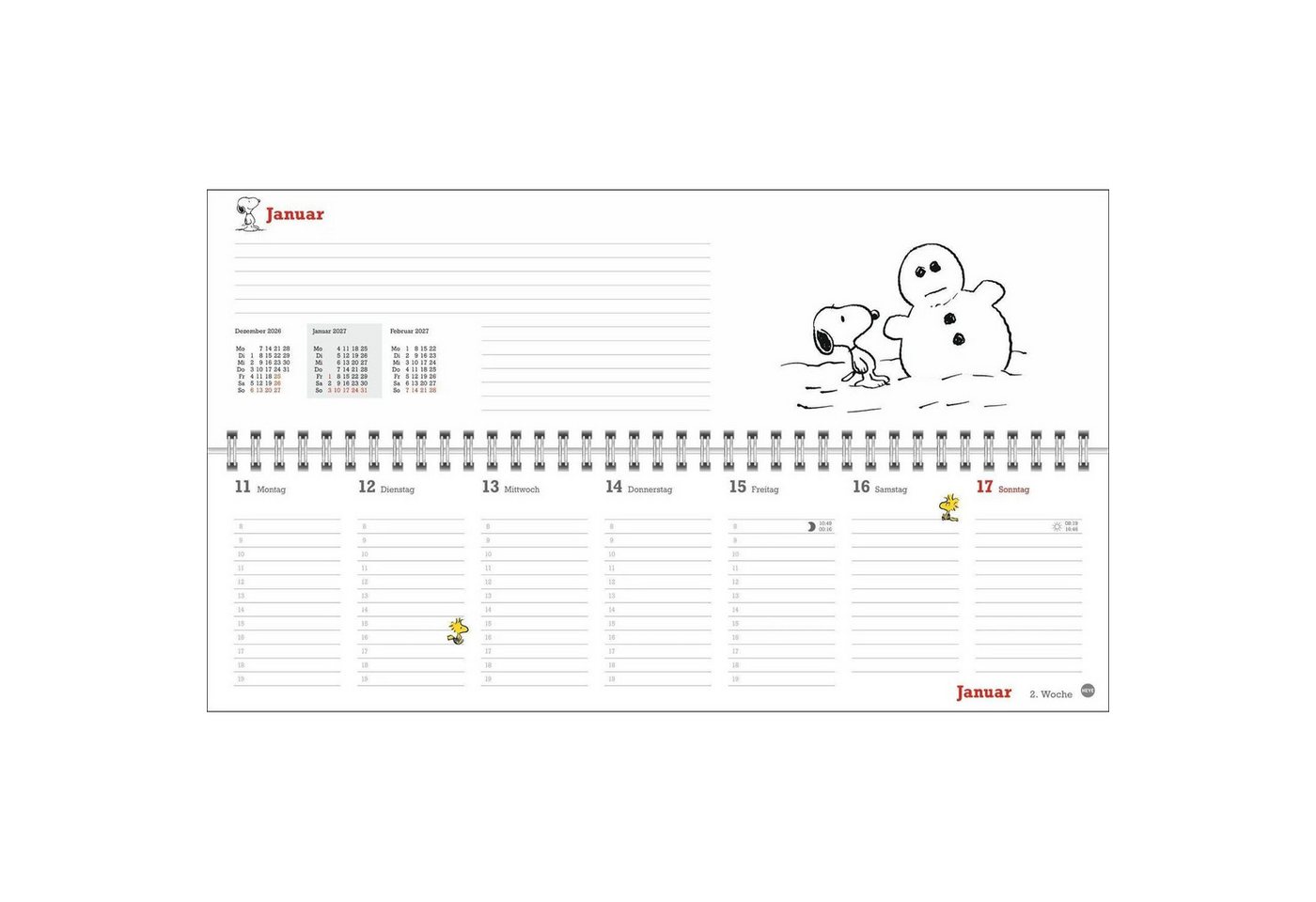HEYE Querkalender Peanuts Wochenquerplaner 2027