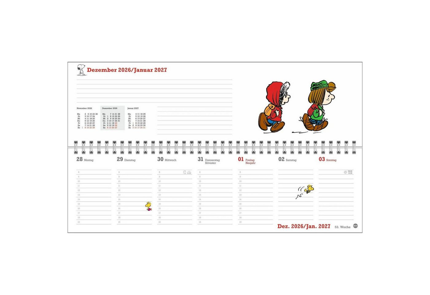 HEYE Querkalender Peanuts Wochenquerplaner 2027 Bild 2