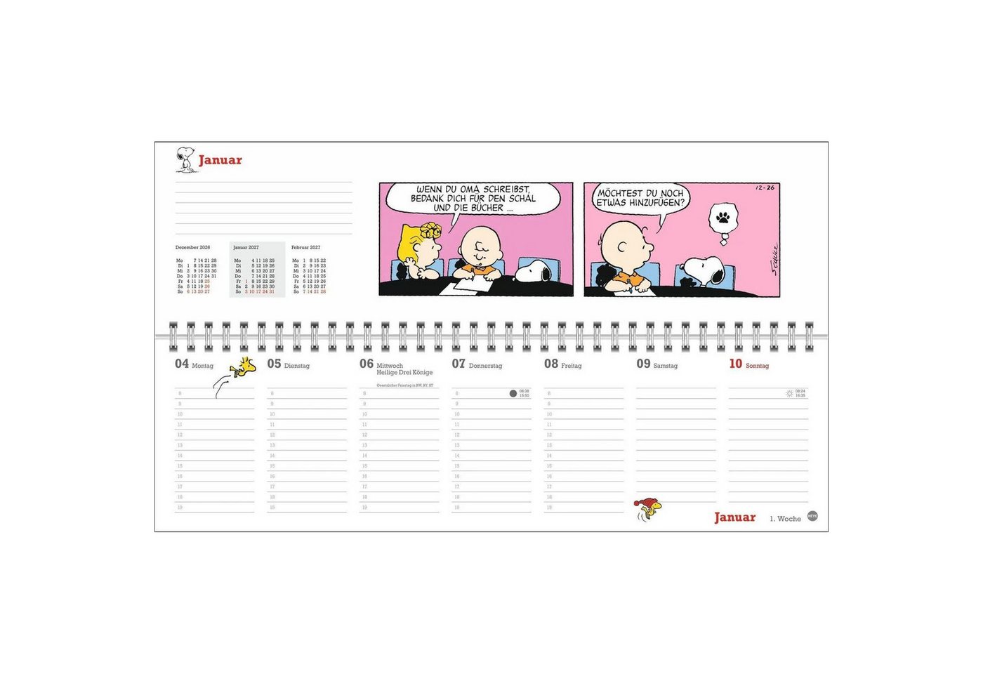 HEYE Querkalender Peanuts Wochenquerplaner 2027 Bild 4