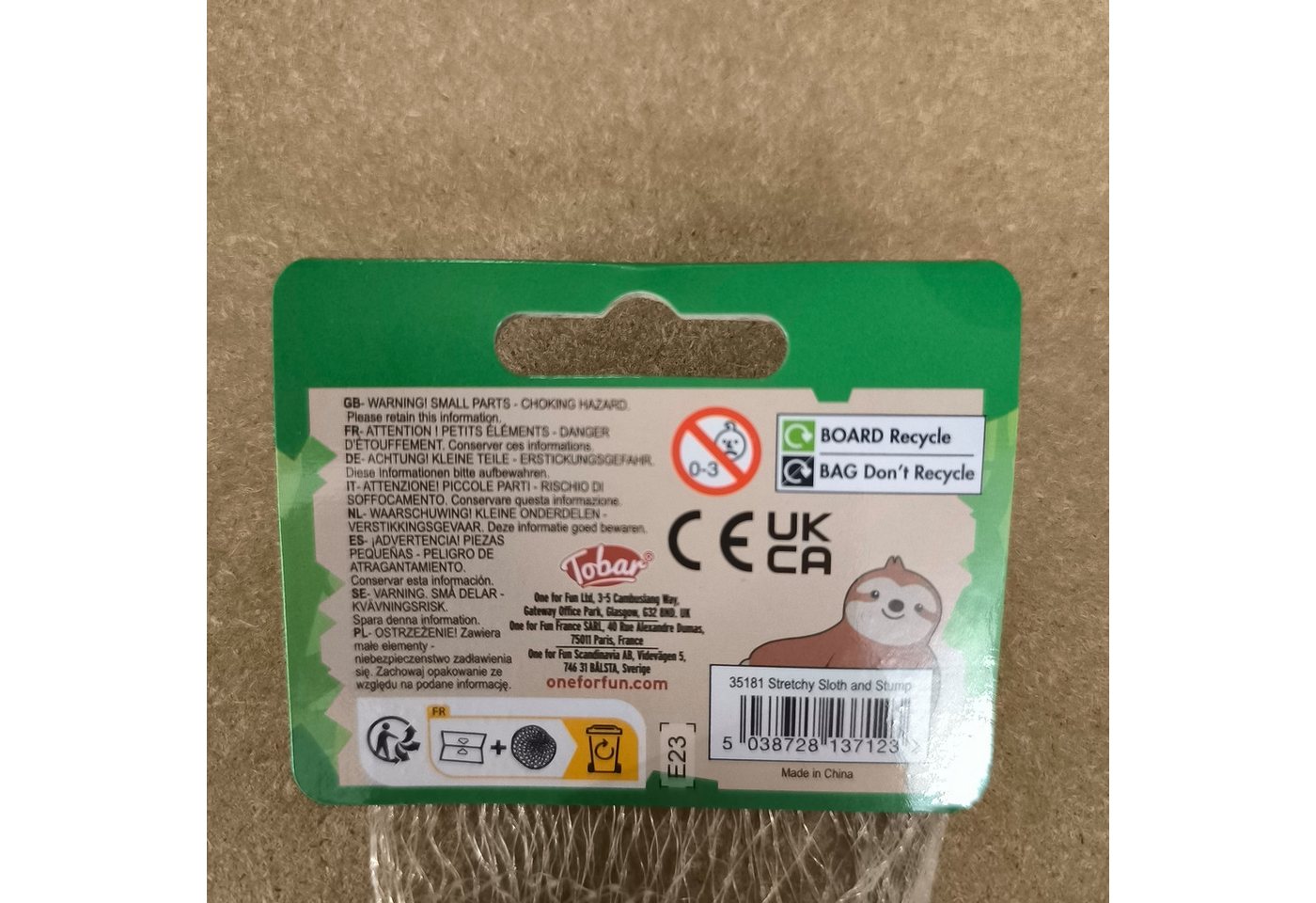 TOBAR Spielball Faultier Stressball Bild 3