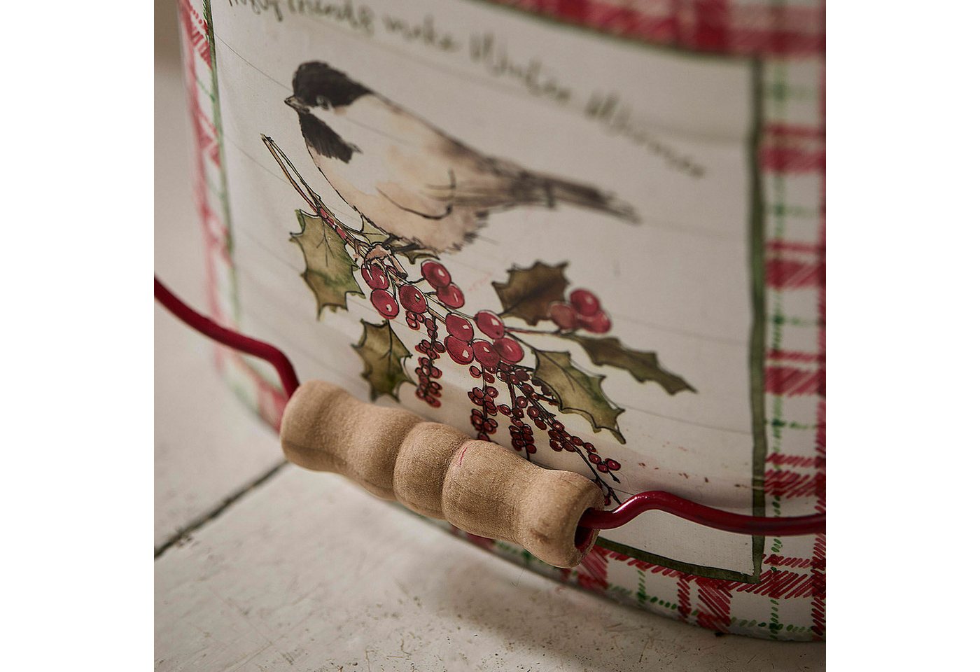 Mirabeau Geschenkband Übertopf 3er Set Fuzzy rot